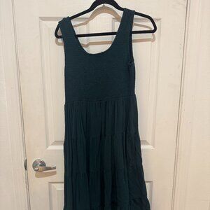 Casual, smocked midi dress